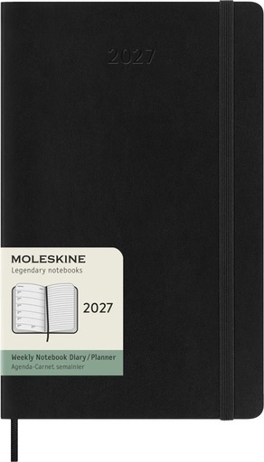 [1466050] Agenda 2027 Moleskine 12 mois Planner Weekly 7 jours/1 page Large CS black