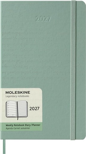 [1466052] Agenda 2027 Moleskine 12M Planner Weekly 7dagen/1pagina large hc sage green