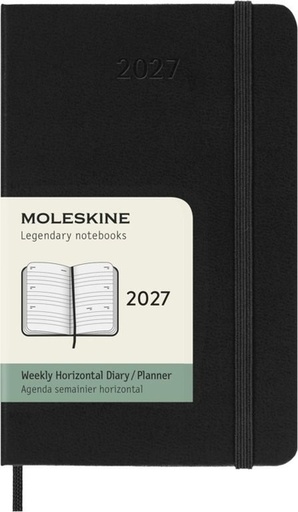 [1466054] Agenda 2027 Moleskine 12 mois Planner Weekly 7 jours/2 pages Pocket CR black