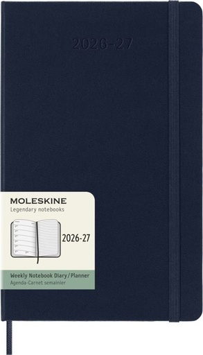 [1466055] Agenda 2027 Moleskine 18 mois Planner Weekly 7 jours/1 page Large CR sapphire blue
