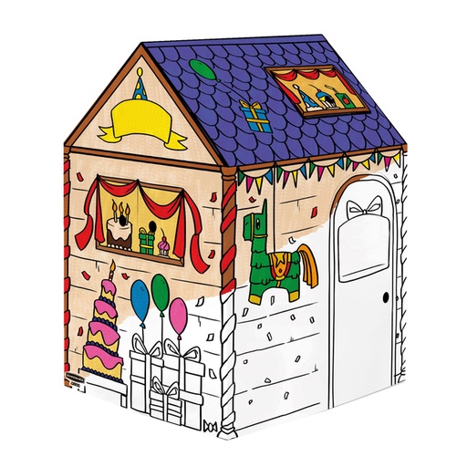 [1466319] Maisonnette en carton XL Anniversaire Bankers Box Play à colorier