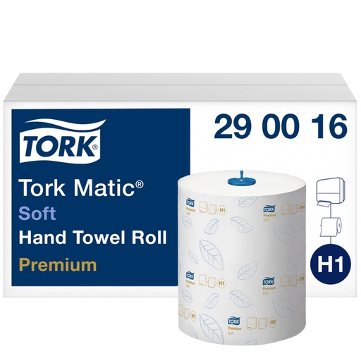 [892046] Essuie-mains Tork H1 Matic Premium 290016 2 épaisseurs 100m blanc