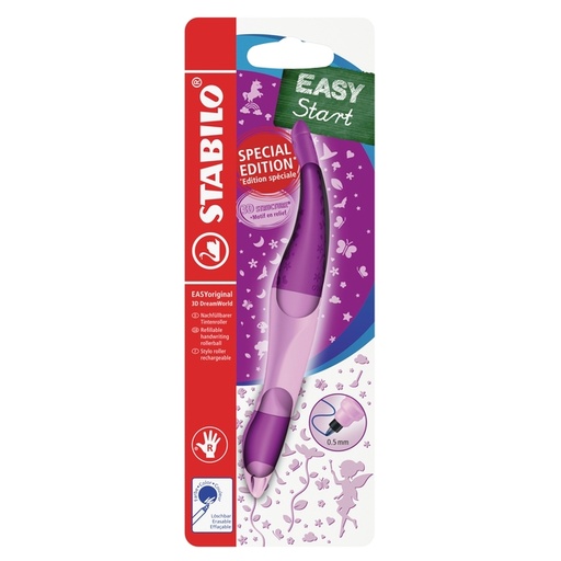 [1466369] Roller STABILO Easyoriginal 3D DreamWorld droitier Medium rose