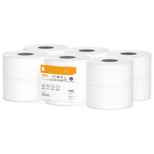 [1466389] Papier toilette Satino JT1 HiCycle 319310 2 épaisseurs 12x 180m blanc