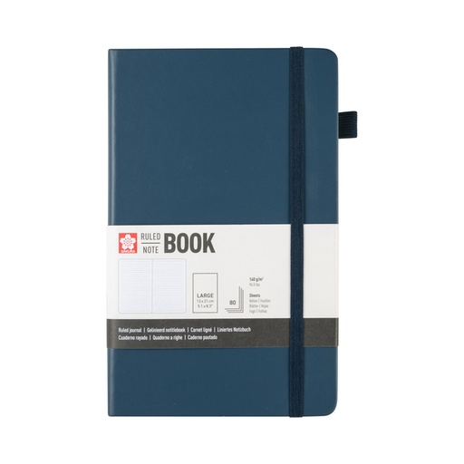 [1466139] Notitieboek Sakura large 130x210mm lijn hard cover donker indigo