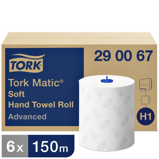 [892047] Essuie-mains Tork H1 Matic Advanced 290067 2 épaisseurs 150m blanc