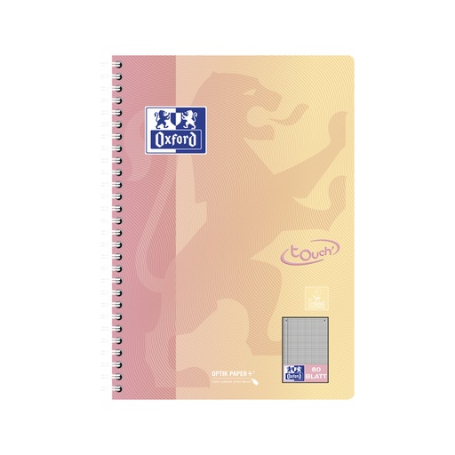 [1466449] Spiraalblok Oxford Touch B5 gelijnd 160 pagina's assorti