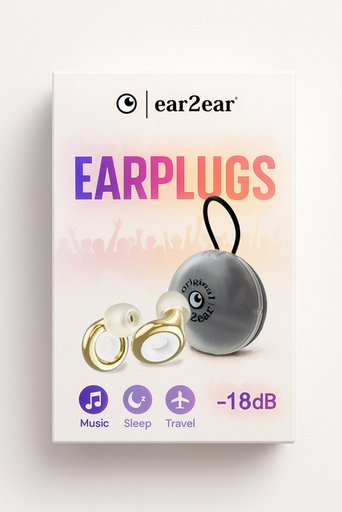 [1466887] Bouchon d'oreille ear2ear 18dB or