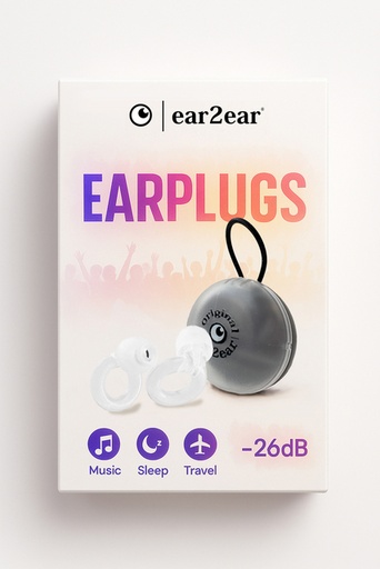 [1466890] Bouchon d'oreille ear2ear 26dB transparent
