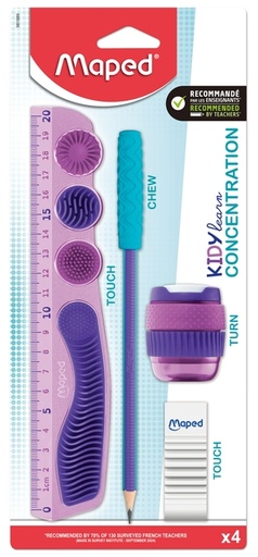 [1466920] Tekenset Maped Kidy Learn Concentration set à 5 delen paars