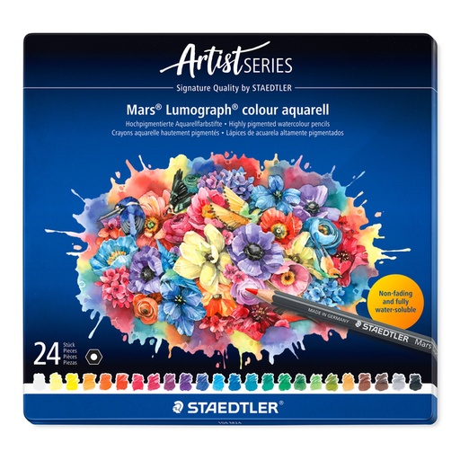 [1467201] Aquarelpotlood Staedtler Mars Lumograph set à 24 kleuren