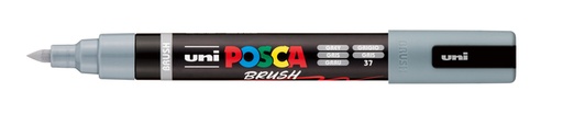 [1467219] Marqueur peinture Uni POSCA PC-5BR pointe pinceau Medium gris