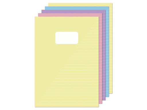 [1467238] Schrift Kangaro A4 lijn 80 pagina's 60gr pastel assorti pak à 5 stuks