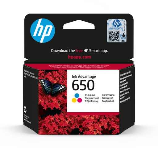 [1467306] Cartouche d'encre HP CZ102A 650  3 couleurs