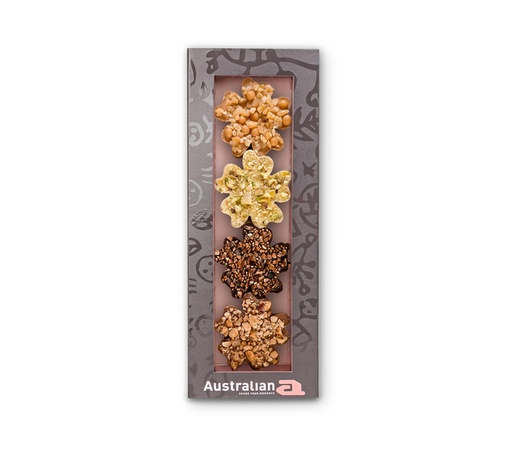[1467472] Chocolade Australian bloemen doos 4 stuks
