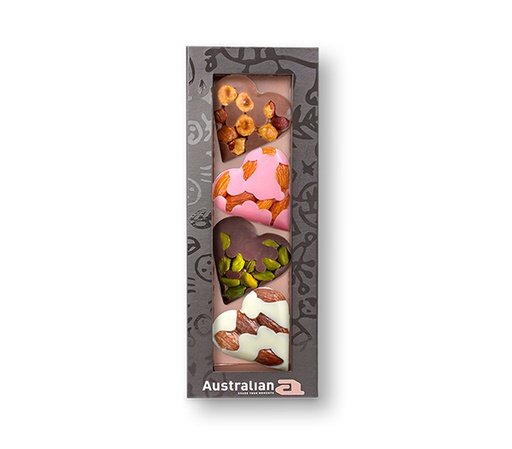 [1467473] Chocolade Australian hartjes doos 4 stuks