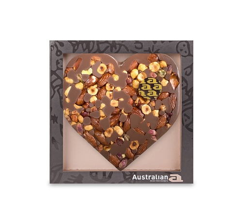 [1467477] Chocolade Austrailian hart melk/noten