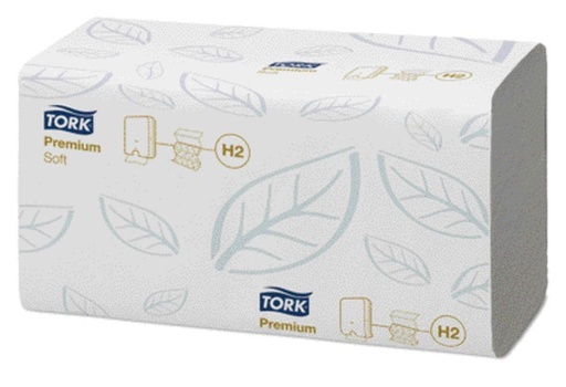 [892043] Essuie-mains Tork H2 Xpress Premium 100289 multifold 2 épaisseurs 212x255mm blanc 21x 150 feuilles