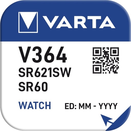 [1467586] Batterij VARTA knoopcel 1x V364/SR60 zilver