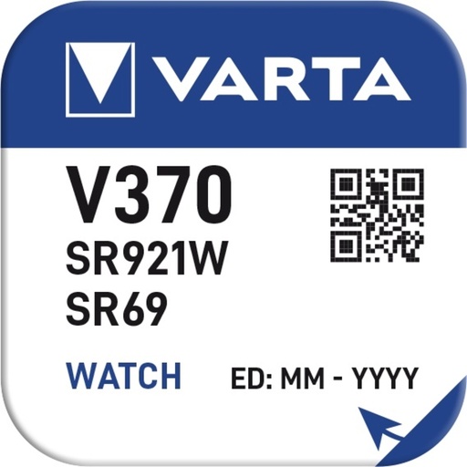 [1467598] Pile bouton VARTA 1x V370/SR69 argent