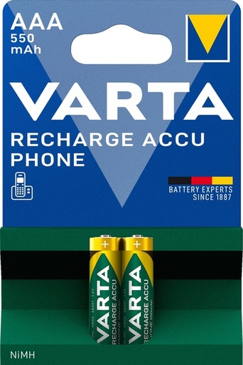 [1467599] Pile rechargeable VARTA Accu Phone 2x AAA 550 mAh