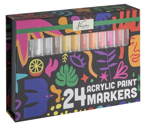 [1467610] Marqueur acrylique Nassau set 24 couleurs