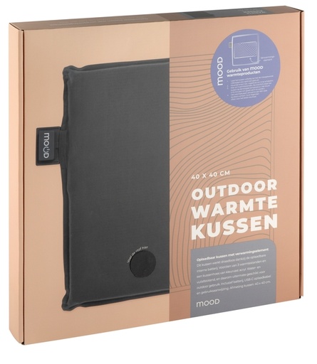 [1467619] Warmtekussen Mood outdoor 40x40cm grijs
