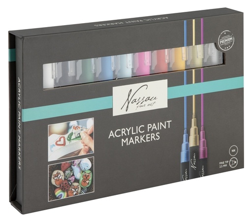 [1467623] Acrylmarker Nassau set à 10 kleuren