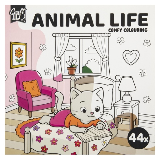 [1467625] Kleurboek Craft ID Cute & Comfy 20c20cm 4 stuks assorti