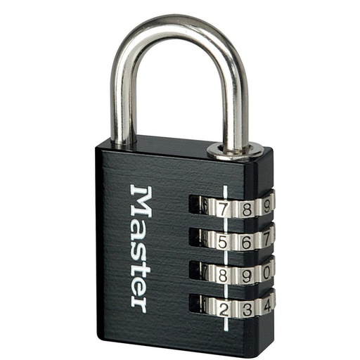 [1467681] Cadenas Master Lock à combinaison aluminium + clé principale 40mm