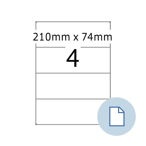 [1467686] Etiket HERMA 8405 A4 EXPR 500 210x74mm wit 2000 stuks