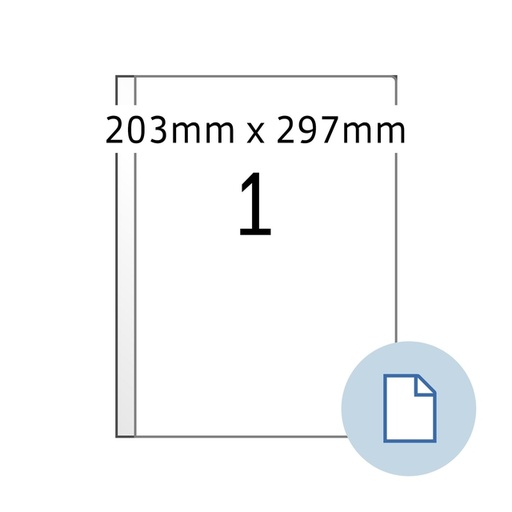 [1467687] Etiket HERMA 8401 A4 EXPR 500 203x297mm wit 500 stuks