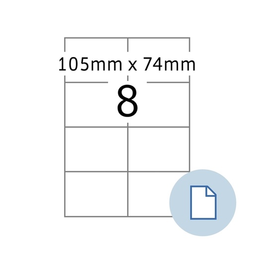 [1467690] Etiket HERMA 8408 A4 EXPR 500 105x74mm wit 4000 stuks