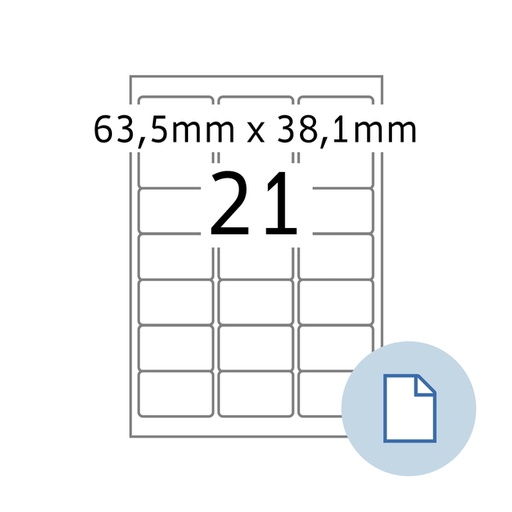 [1467693] Etiquette HERMA 8417 A4 EXPR 500 63,5x38,1mm blanc 10500 pièces