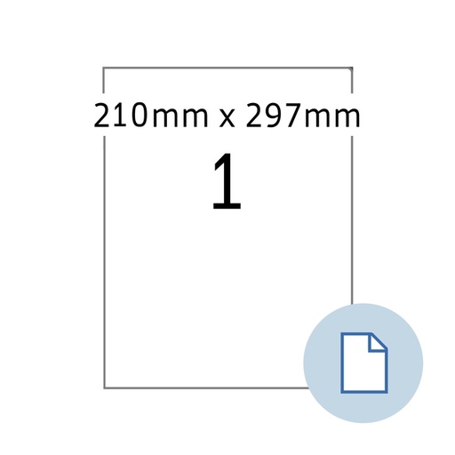[1467694] Etiquette HERMA 8422 A4 EXPR 500 210x297mm blanc 500 pièces