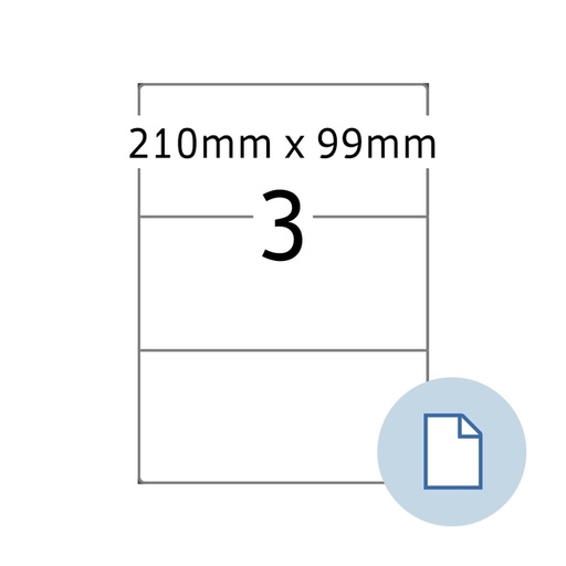 [1467696] Etiquette HERMA 8403 A4 EXPR 500 210x99mm blanc 1500 pièces
