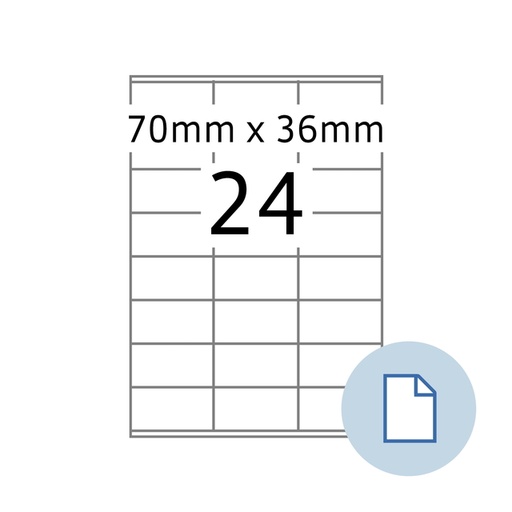 [1467698] Etiquette HERMA 8418 A4 EXPR 500 70x36mm blanc 12000 pièces