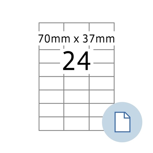 [1467701] Etiquette HERMA 8424 A4 EXPR 500 70x37mm blanc 12000 pièces