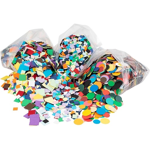 [1467901] Formes de mosaïque Creativ Company cercle et carré carton assorti