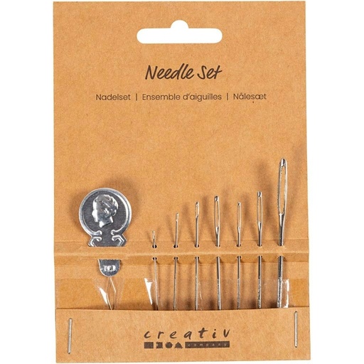 [1467902] Set aiguilles Craetiv Company blister 8 pièces argent