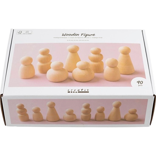 [1467904] Figurines Creativ Company bois boîte 90 pièces
