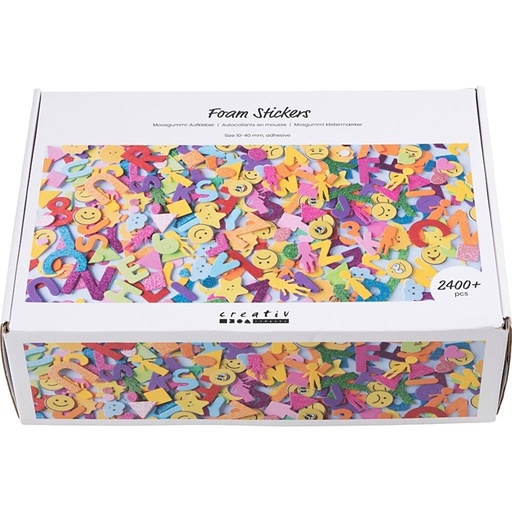 [1467912] Autocollant en mousse Creativ Company formes diverses boîte 2640 pièces assorti