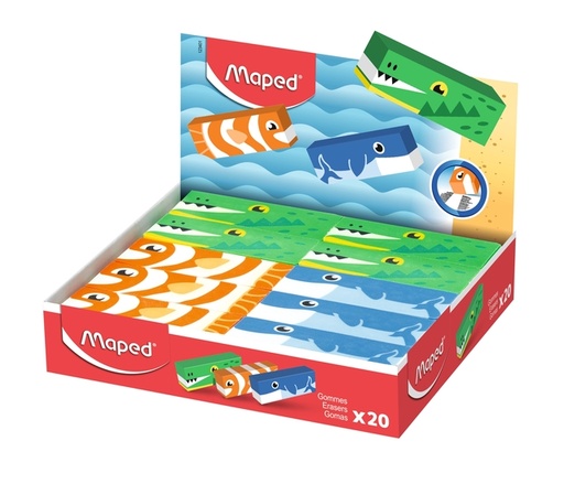 [1467938] Gomme Maped Animals display 20 pièces assorti
