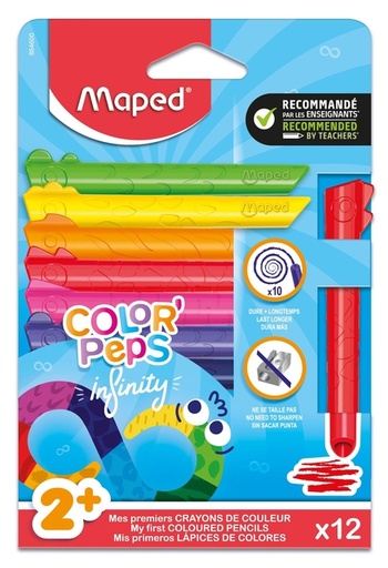 [1467939] Kleurpotlood Maped Color'Peps Infinity set à 12 kleuren