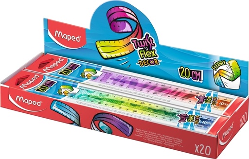 [1467945] Règle Maped Twist'n Flex Animals 20cm display 20 pièces assorti