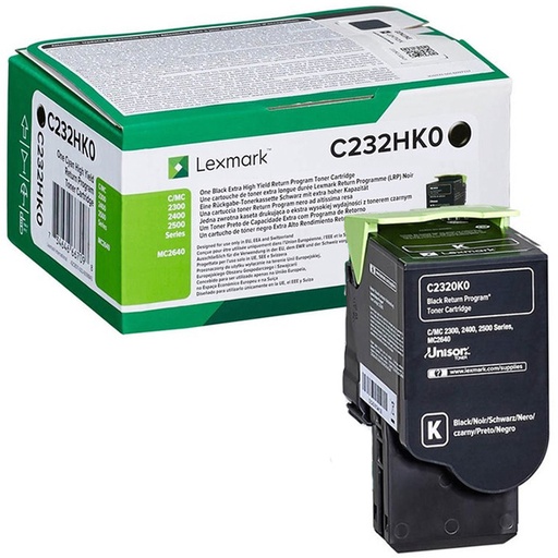 [1467952] Tonercartridge Lexmark C232HK0 HC zwart