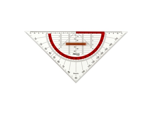 [1468103] Geodriehoek Aristo GEOCollege 220mm met greep transparant