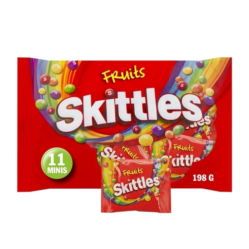[1468173] Snoep Skittles fruit uitdeelzak 11 zakjes a 18 gram