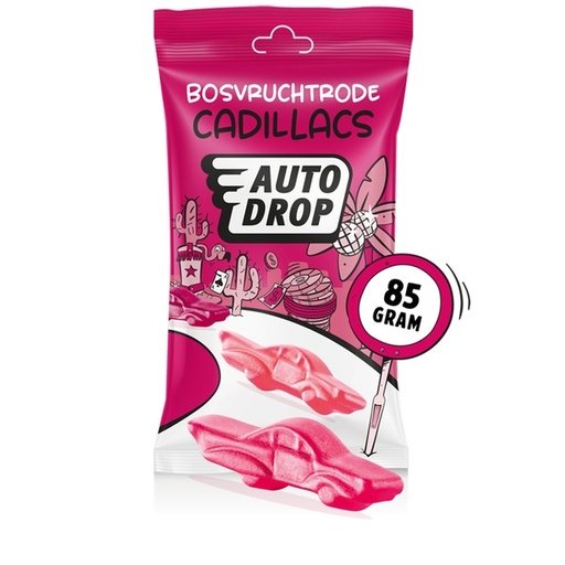 [1438942] Autodrop Cadillacs rouge sachet 85g