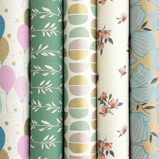 [1467782] Papier cadeau Rotolux Rosie 200x70cm assorti